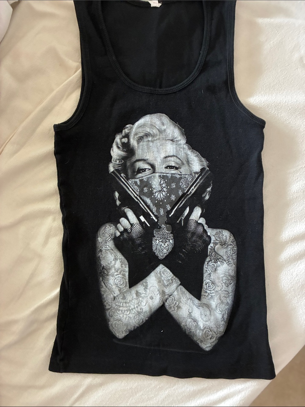 Heritage Black Ribbed Tank Top with Subtle Logo Tag